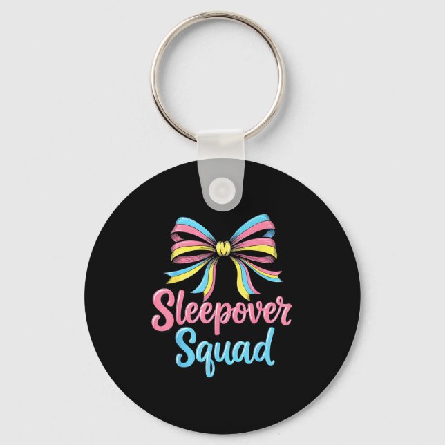 Slumber Party Squad Sleever Coquette Birthday Paja Key Ring (Front)