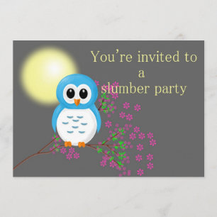 Slumber Party with Night Owl Invitation