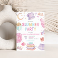 Slumber Sleep Over Birthday Party Invitation
