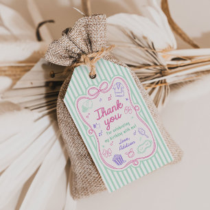 Slumber Sleepover Party Girl Birthday Gift Tags