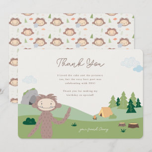 Slumberkins Bigfoot Birthday Thank You Card