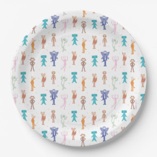 Slumberkins Characters Birthday Pattern Paper Plate