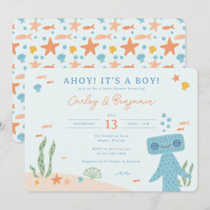 Slumberkins Hammerhead Baby Shower Invitation