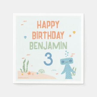 Slumberkins Hammerhead Birthday Napkin