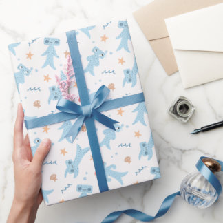 Slumberkins Hammerhead Birthday Wrapping Paper