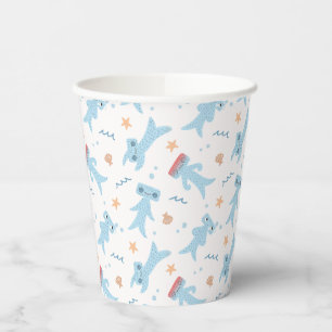 Slumberkins Hammerhead Pattern Birthday Paper Cups