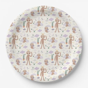 Slumberkins Sloth Birthday Paper Plates