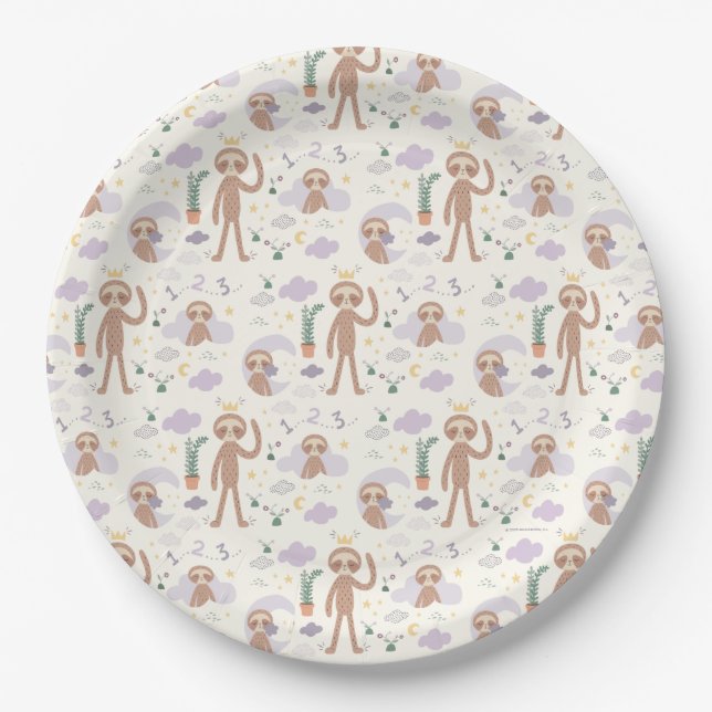 Slumberkins Sloth Birthday Paper Plates (Front)
