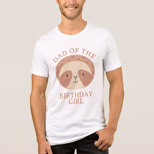 Slumberkins Sloth Dad of the Birthday Girl Tri-Blend Shirt (Front)