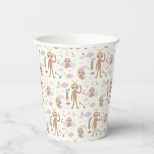 Slumberkins Sloth Pattern Birthday Paper Cups