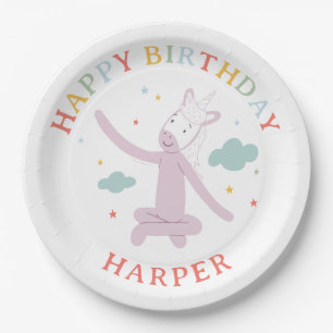 Slumberkins Unicorn Birthday Paper Plate
