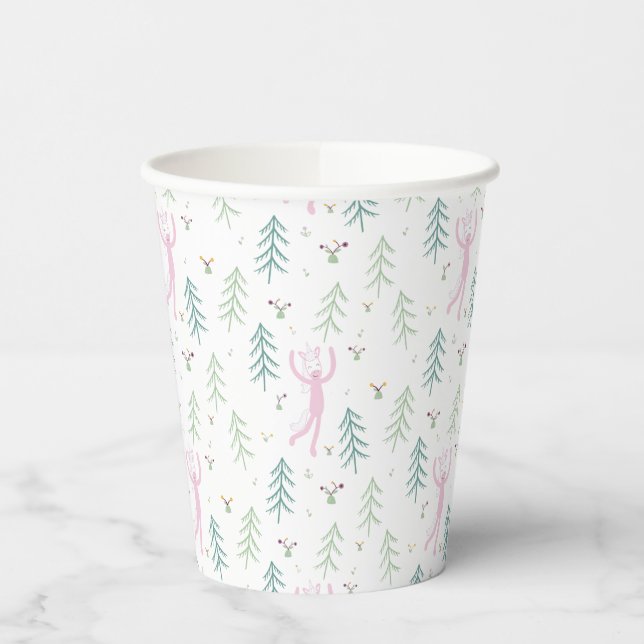 Slumberkins Unicorn Pattern Birthday Paper Cups (Left)