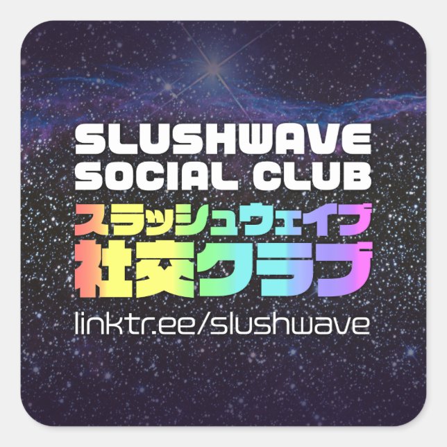 Slushwave Social Club Logo Sticker (Front)