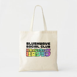 Slushwave Social Club people and text logo tote