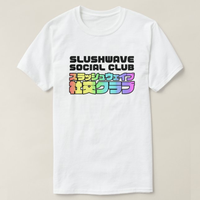 Slushwave Social Club Square on Light LogoJr T-Shirt (Design Front)