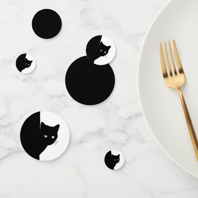 Sly Black Cat Confetti (Group)