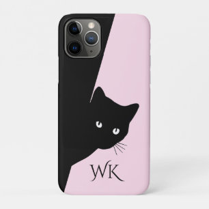 Sly Black Cat Pink Case-Mate iPhone Case
