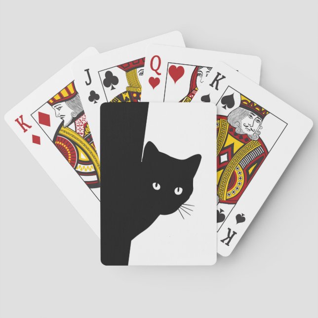 Sly Black Cat Playing Cards (Back)