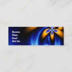 Sly Blue and Gold Mini Business Card