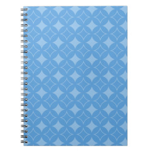 Sly blue shippo pattern spiral notebook