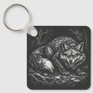 Sly Forest Fox — by BurnsInHell Key Ring