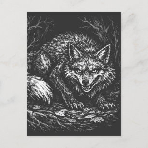 Sly Forest Fox — by BurnsInHell Postcard