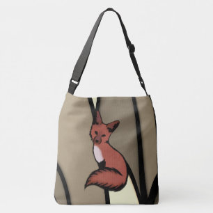 Sly Red Fox Crossbody Bag