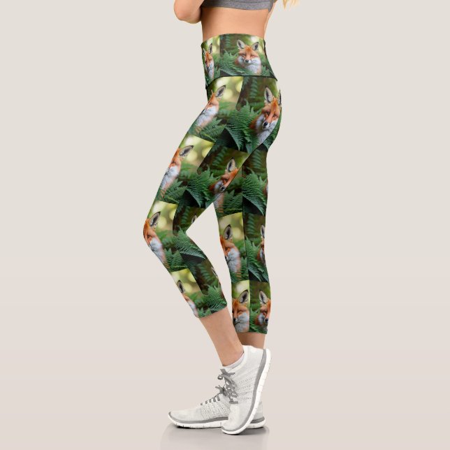 "Sly: The Fox in the Shadows" Capri Leggings (Left)