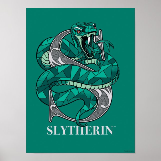 SLYTHERIN™ Crosshatched Emblem Poster (Front)