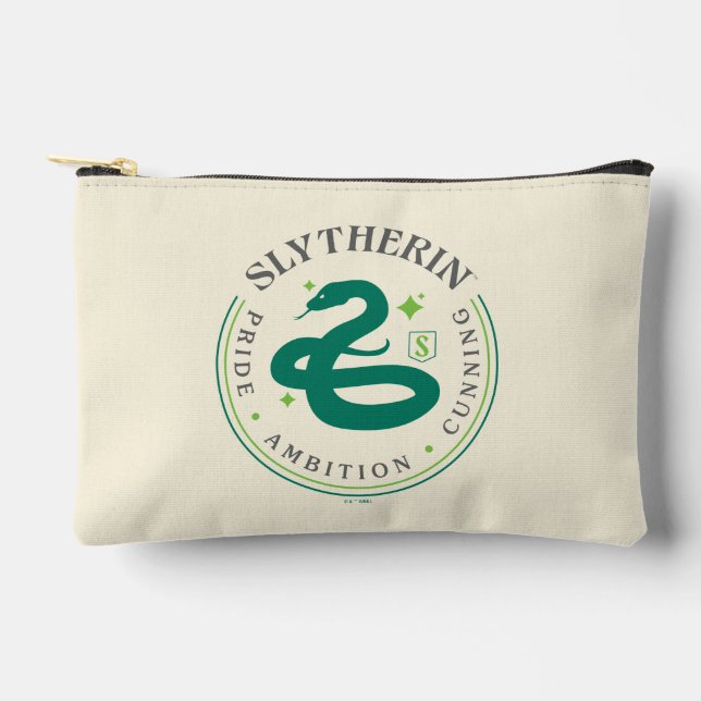 SLYTHERIN™ Green Snake House Pride Badge Accessory Pouch (Front)