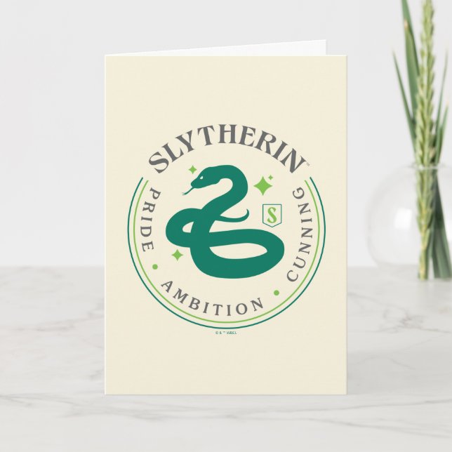 SLYTHERIN™ Green Snake House Pride Badge Card (Front)