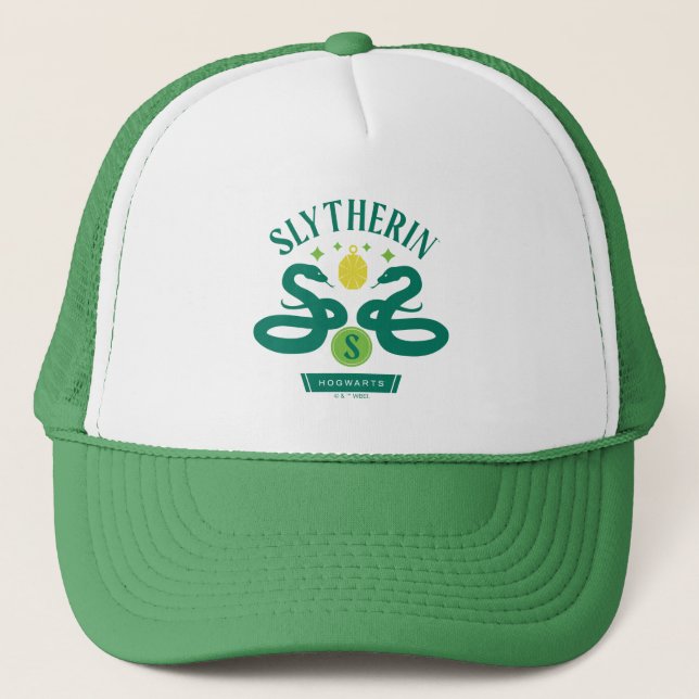 SLYTHERIN™ House Double Snake Locket Graphic Trucker Hat (Front)