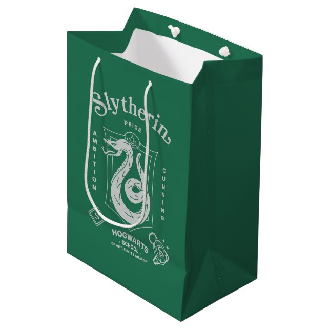 SLYTHERIN™ Pride Ambition Cunning Crest Medium Gift Bag (Front Angled)