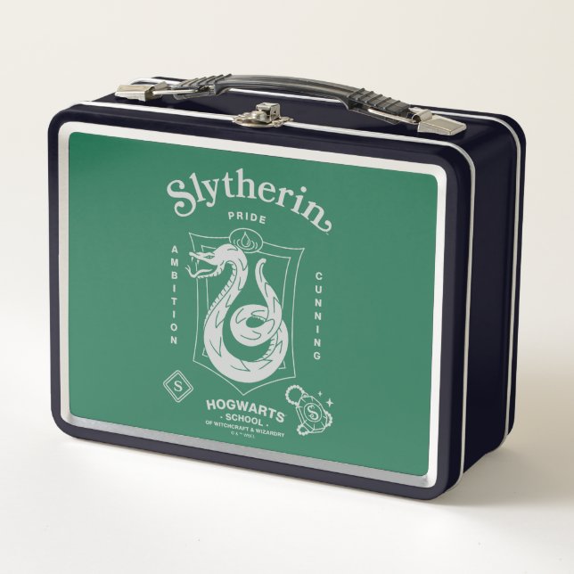 SLYTHERIN™ Pride Ambition Cunning Crest Metal Lunch Box (Front)