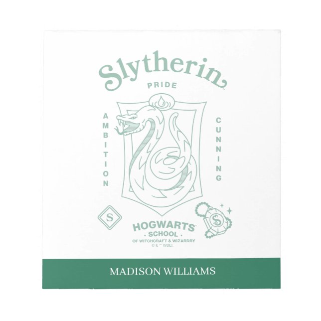 SLYTHERIN™ Pride Ambition Cunning Crest Notepad (Front)