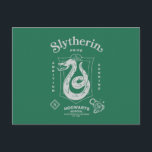 SLYTHERIN™ Pride Ambition Cunning Crest Postcard<br><div class="desc">Show your house pride with this bold Slytherin™ crest design, honoring the ambition and cunning that define this iconic Hogwarts™ house. Featuring the striking serpent coiled within a classic shield, the artwork highlights Slytherin’s core traits — Ambition, Pride, and Cunning — in a clean, vintage-inspired layout. Rendered in signature house...</div>