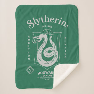 SLYTHERIN™ Pride Ambition Cunning Crest Sherpa Blanket