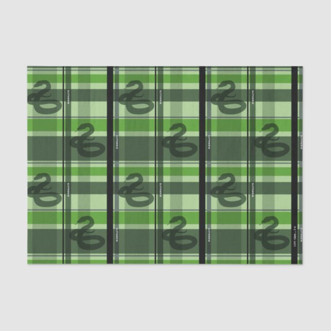 SLYTHERIN™ Tartan Plaid Pattern Tissue Paper (Front)