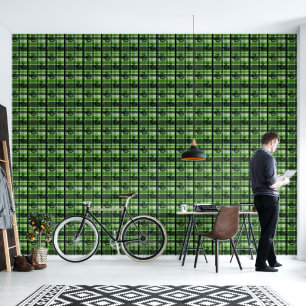 SLYTHERIN™ Tartan Plaid Pattern Wallpaper