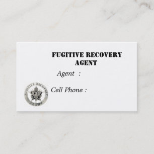 sm.badge, Fugitive Recovery Agent, Agent : Ce... Business Card