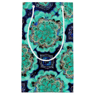 Sm Gift Bag Azurite/Malachite Geode
