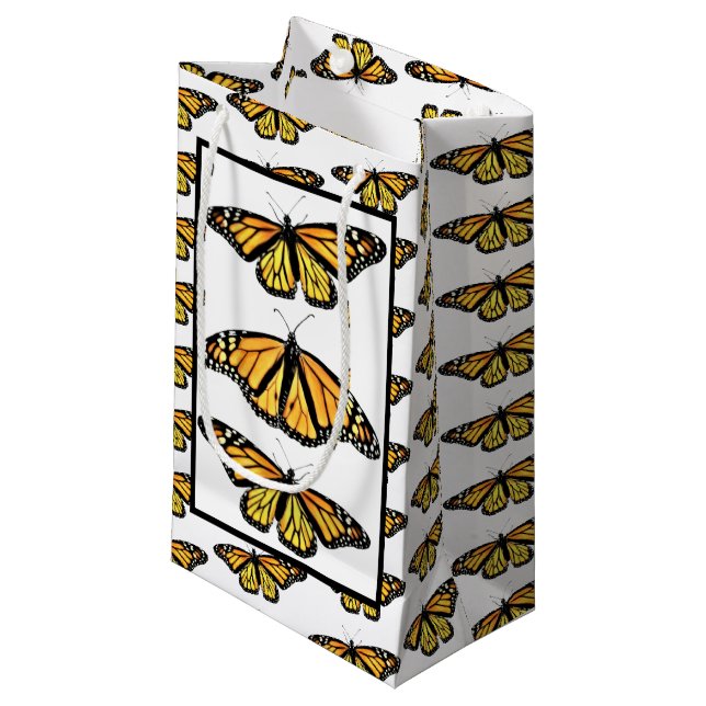 Sm Gift Bag Monarch Butterflies (Front Angled)