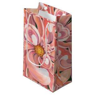 Sm Gift Bag Peach Dahlia