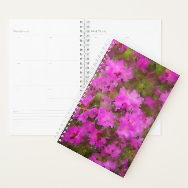 Sm Planner Purple Watercolor Rhododendron (Display)