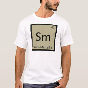 Sm - Saint-Marcellin Cheese Chemistry Symbol T-Shirt