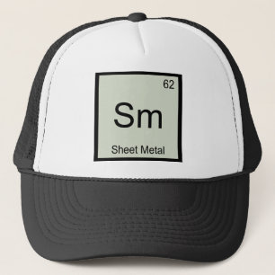 Sm - Sheet Metal Funny Chemistry Element Symbol T Trucker Hat