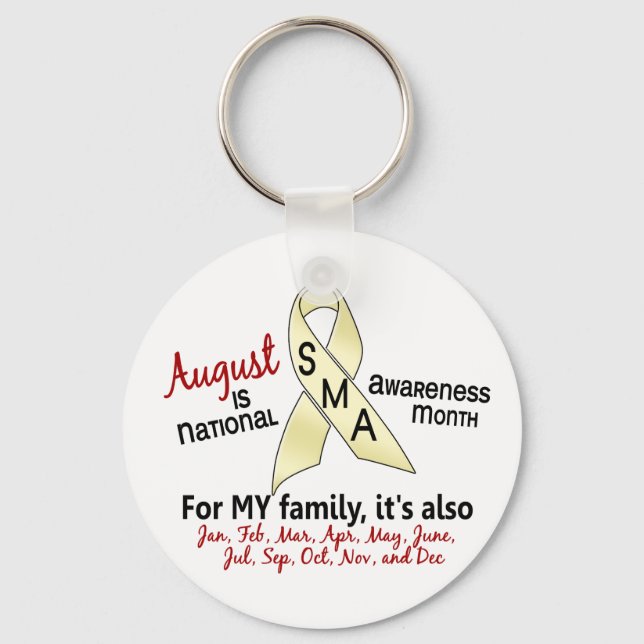 SMA Awareness Month August 2.2 Key Ring (Front)
