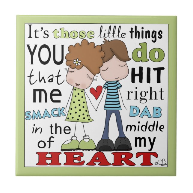 Smack Dab-Cute Couple Tile (Front)