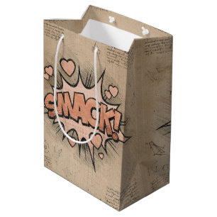 SMACK! Vintage Comic Book Steampunk Pop Art Medium Gift Bag