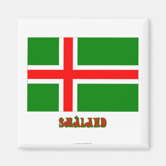 Småland flag with name (unofficial) magnet